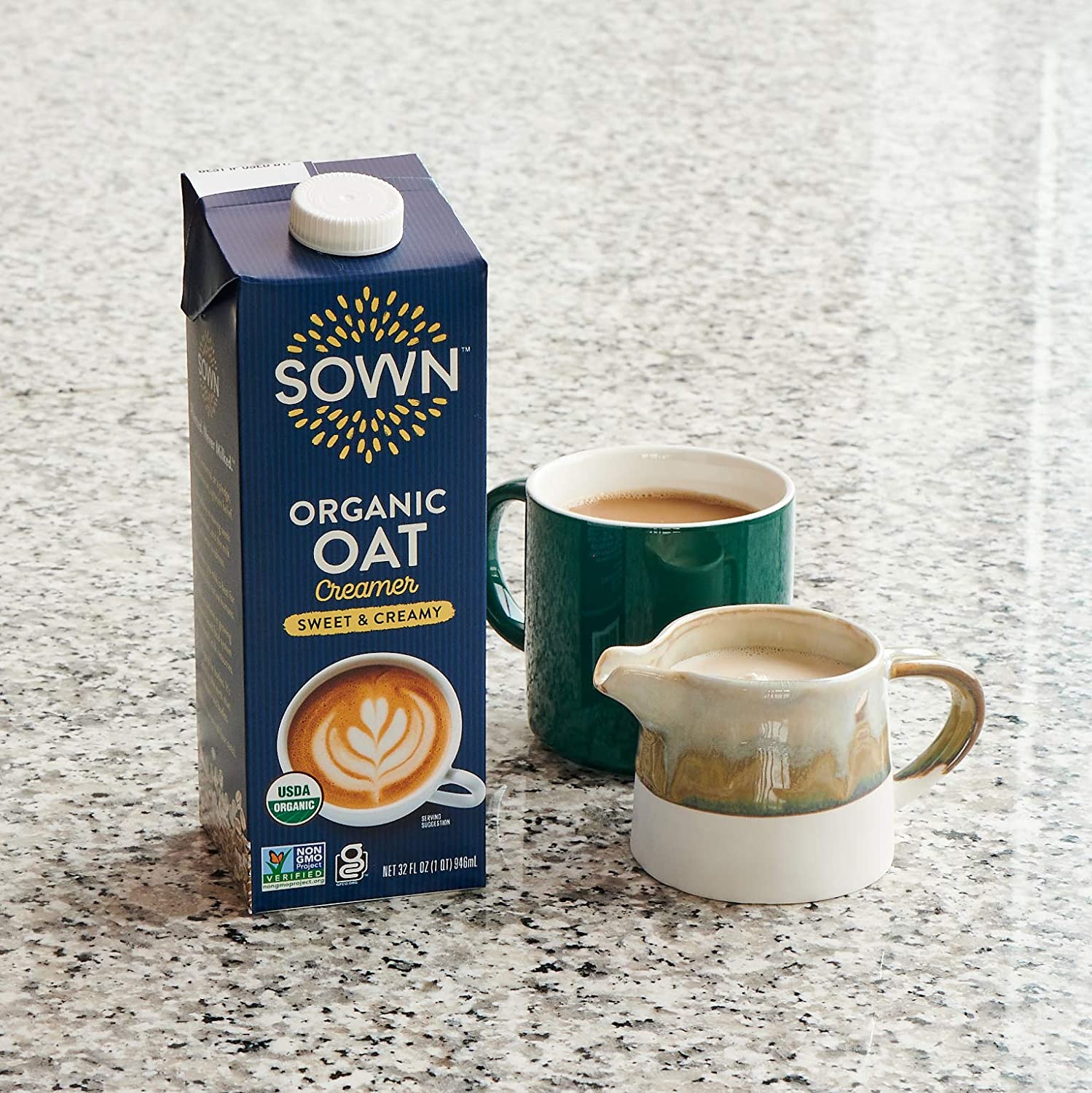 SOWN Organic Oat Creamer Unsweetened – Barista Oat Milk Non Dairy Coffee Creamer – Plant Based, Dairy-Free, Vegan, 0g Added Sugar, Gluten-Free, Non-GMO, Shelf Stable – 32oz (Pack of 6) - Image 23